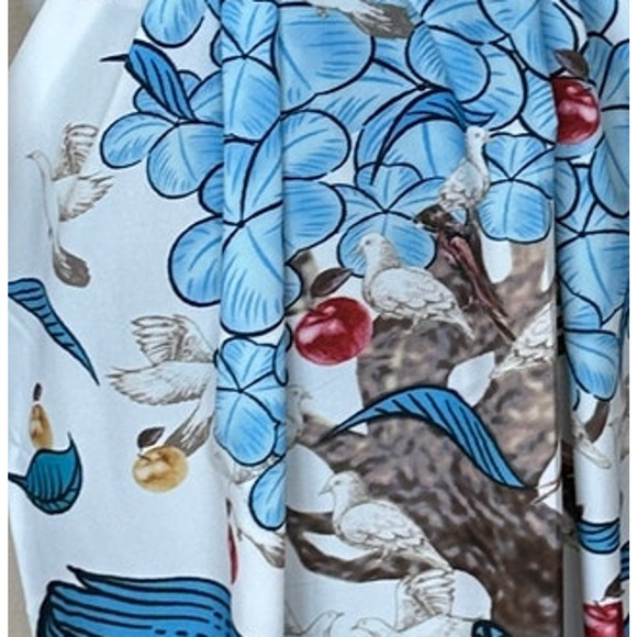 Peacock Kimono Cover Ups Longline One Size Duster Satin White Boho Festival NEW - Picture 4 of 6